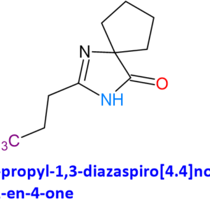 Chemical Structure of Irbesartan 2-Propyl-1,3-Diazaspiro[4.4]Non-1-En-4-One , 148236-54-8