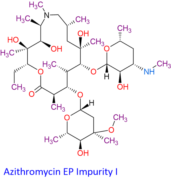 Chemical Structure of Azithromycin Impurity-I ,172617-84-4