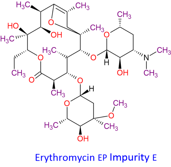 Chemical Structure of Erythromycin Impurity-E , 33396-29-1