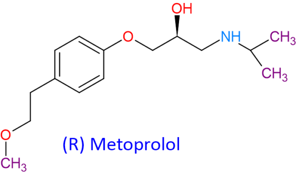 Chemical Structure of (R) Metoprolol , 81024-42-2
