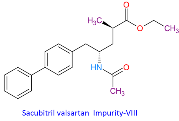 Chemical Structure of Sacubitril Valsartan Impurity-VIII