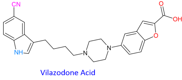 Chemical Structure of Vilazodone Acid , 163521-19-5