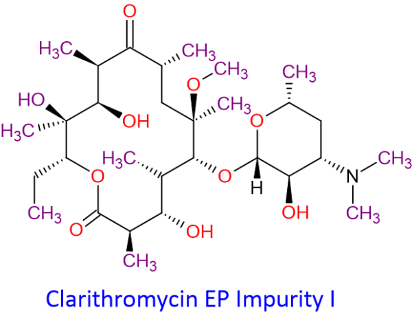 Chemical Structure of Clarithromycin EP Impurity I 118058-74-5