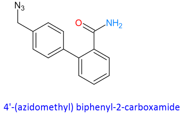 Chemical Structure of 4′-(Azidomethyl) Biphenyl-2-Carboxamide