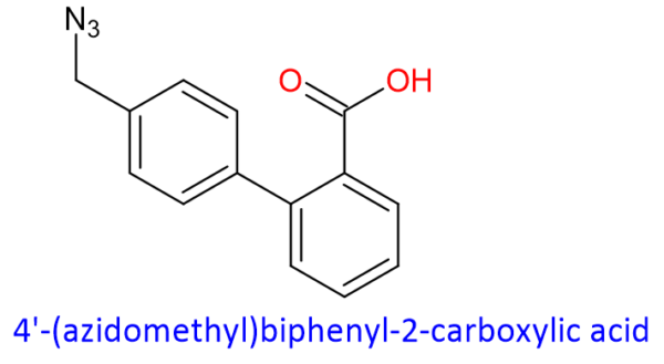 Chemical Structure of 4′-(Azidomethyl)Biphenyl-2-Carboxylic Acid