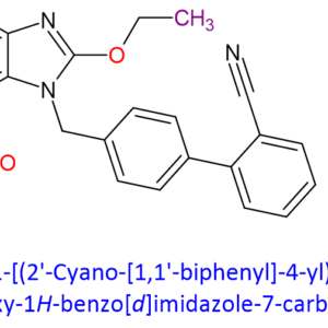Chemical Structure of 1-[(2′-Cyano-[1,1′-Biphenyl]-4-Yl)Methyl]-2-Ethoxy-1H-Benzo[D]Imidazole-7-Carboxylic Acid Methyl Ester 139481-44-0