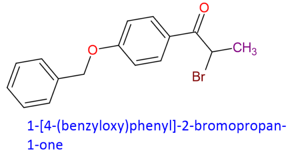 Chemical Structure of 1-[4-(Benzyloxy)Phenyl]-2-Bromopropan-1-One 35081-45-9