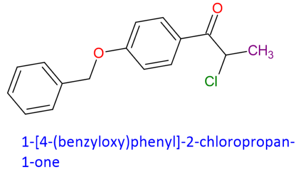 Chemical Structure of 1-[4-(Benzyloxy)Phenyl]-2-Chloropropan-1-One 111000-54-5
