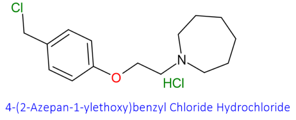 Chemical Structure of 1-{2-[4-(Chloromethyl)Phenoxy]Ethyl}Azepane Hydrochloride , 223251-25-0