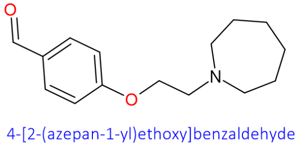 Chemical Structure of 4-[2-(Azepan-1-Yl)Ethoxy]Benzaldehyde 223251-09-0