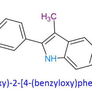 Chemical Structure of 5-(Benzyloxy)-2-[4-(Benzyloxy)Phenyl]-3-Methyl-Indole 198479-63-9