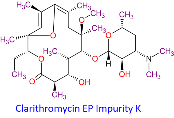 Chemical Structure of Clarithromycin EP Impurity K 127157-35-1