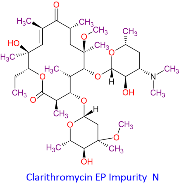 Chemical Structure of Clarithromycin EP Impurity N 144604-03-5