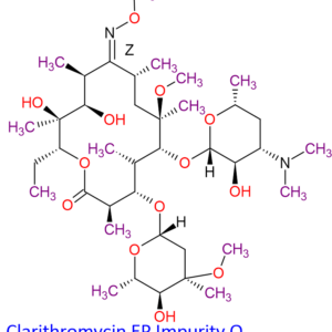 Chemical Structure of Clarithromycin EP Impurity O 127253-80-6