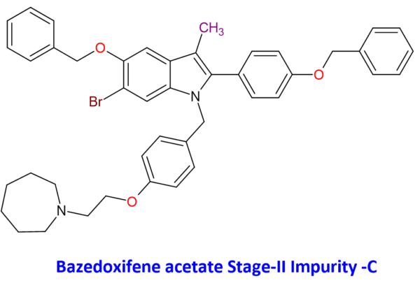 Chemical Structure of Bazedoxifene Acetate Stage-II Impurity -C