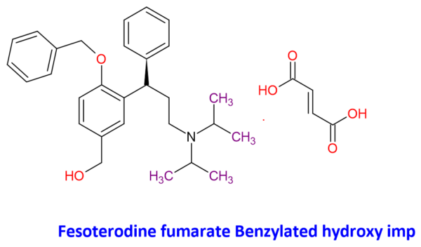 Chemical Structure of Fesoterodine Fumarate Benzylated Hydroxy Imp , CAS NO. 156755-37-2