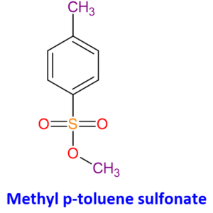 Chemical Structure of Methyl P-Toluene Sulfonate , CAS NO. 80-48-8