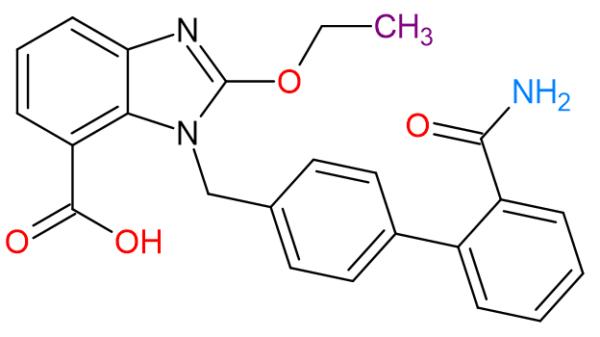 Chemical Structure of Azilsartan Amide,C24H21N3O4