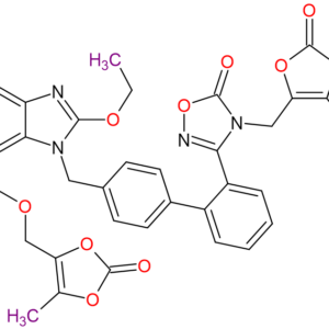 Chemical Structure of Dimedoxomil Azilsartan Molecular Formula C35H28N4O11