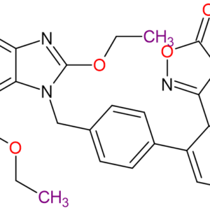Chemical structure of Ethyl Azilsartan C27H24N4O5