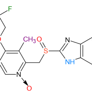 Chemical Structure of Lansoprazole N-Oxide Molecular Formula C16H14F3N3O3S