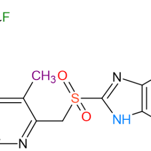 Chemical Structure of Lansoprazole Sulfone Molecular Formula C16H14F3N3O3S
