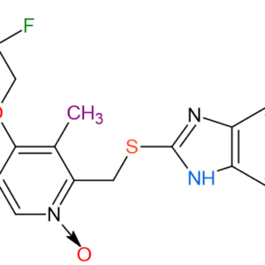 Chemical Structure of Lansoprazole Sulfide N-Oxid Molecular Formula C16H14F3N3O2S